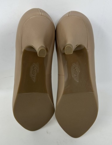 Trotters Kiera Nude Leather Lined Slip On Pumps 2” Kitten Heel Size 7.5 N New - Picture 4 of 10