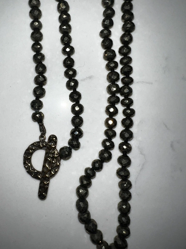 Collar Punta Flecha Cuentas Pirita Rarezas Ágata Negro Druzy Cuarzo  Foto 4 de 4