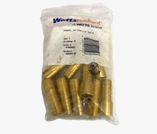 ADAPTADOR WATTS 685001-10 1/2" Onix x 1/2" MACHO SWT - PACK DE 10 Foto 2 de 3