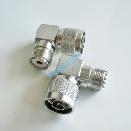 UHF SO-239 female to N male right angle 90° RF adapter connector - Picture 2 of 6