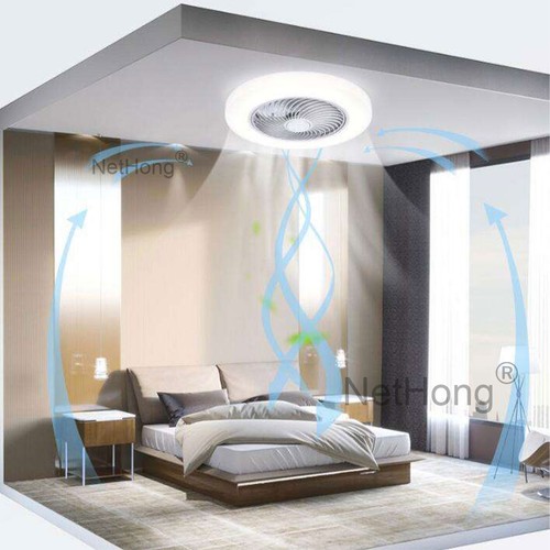 6 Speed Large LED Ceiling Fan with Lighting LED Light Adjustable Wind + Remote ~ - Picture 2 of 10