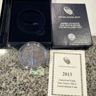 2013 W US  1 oz Uncirculated American .999 Silver Eagle w/OGP & COA Nice! 030608