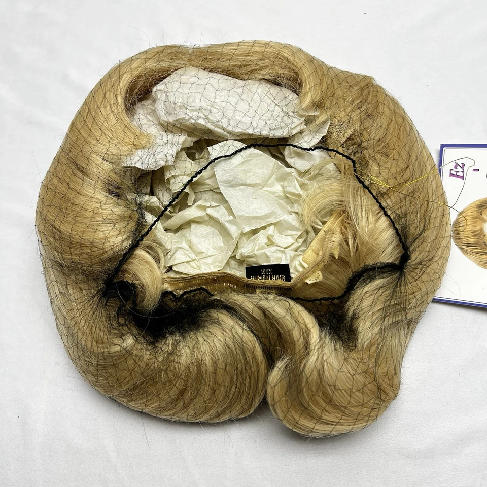 Peluca de cabello humano castaño rubia Forever Young con flequillo peluca bob corta encaje completo Foto 2 de 4