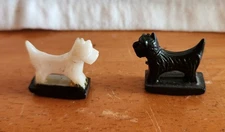 Vintage Novelty Miniature Scotty  Dogs Magnetic Action Magic Trick Toy