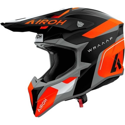 AIRROH WRAAAP CONQUER ORANGE MATT MOTORCYCLE CROSS ENDURO HELMET 22.06 SIZE XL