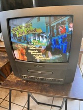 SV2000 WV13D5 13 CRT TV DVD Player Retro Gaming Front AV Inputs DVD No Remote