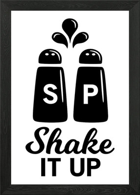 Shake It Up Salz Pfeffer Gerahmtes Wandbild Poster Leinwanddruck Bild