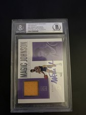 2018-19 Panini Encased Materials Magic Johnson card jersey patch and autograph