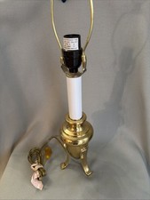 Vintage 24” Atomic Rocket MCM Brass Urn Candlestick Table Lamp Accent Tested