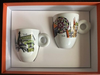 Emilio Pucci illy Art Collection Pair of Mugs Unused Boxed