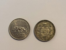 India 1/4 Rupee Coins 1945 and 1946
