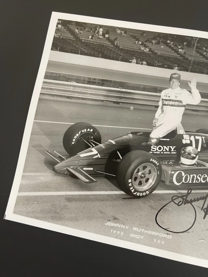 JOHNNY RUTHERFORD NASCAR & INDY 500 3x Winner: Hand Signed Photo 8 x 10” /KSK - Image 4 of 4