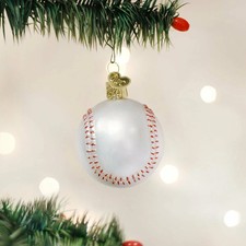 Old World Christmas Ornament-Baseball 44015