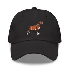 Springer Spaniel dog embroidered black cotton cap hat, great gift for pup lover