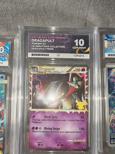 Pokémon TCG Dragapult SWSH132 Celebrations Black Star Promo Card Ace 10