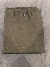 J. Crew Men's Merino Wool-Blend Crewneck Sweater - Size Small - Gray