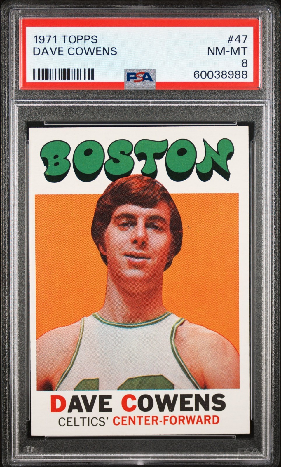 1971 Topps #47 Dave Cowens ROOKIE HOF PSA 8 NM-MT, Celtics, Always Free Shipping
