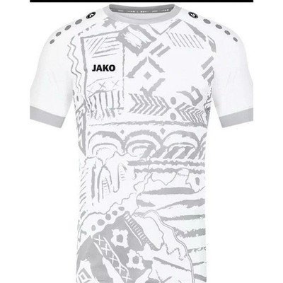 JAKO Mens Soccer Jersey Blokecore Gorpcore White Gray Athletic Football Size XL 