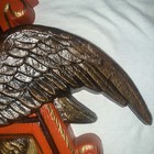 Busch Vintage Flying Eagle 3D Sign Beer A Logo Faux Wood Red Gold Blue Man Cave — photo 10