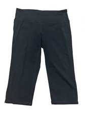 Athleta Knee Length Crop Leggings Pants High Waisted Black Women  s Size Small