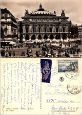 Paris Opera House Postcard 1060 Theatre National de l Opéra Used Vintage Stamped