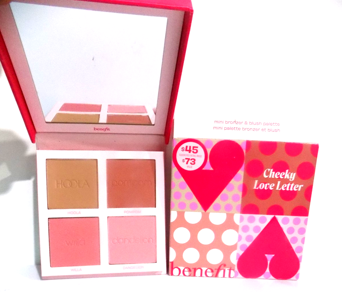 BRAND NEW~Benefit Cheeky Love Letter Mini Bronzer & Blush Palette