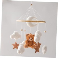 EERKEOD Baby Crib Mobile Bear Nursery Mobile for Boys Girls Teddy Brown Bear