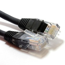 Image of 5m Black Network Ethernet RJ45 Cat5E-CCA UTP PATCH 26AWG Cable Lead