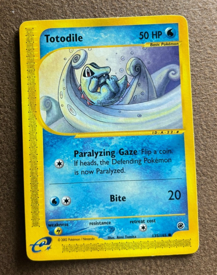 Pokémon Totodile 50 HP 135/165 Expedition Base Set Regular