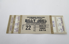 BILLY JOEL Unused Concert Ticket Omaha NE 10/22/1978 Civic Auditorium Rock VTG