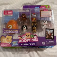 Adopt Me Perfect Pups Mini Figure Set With Golden Legendary Pet - 6pk Toy Rare