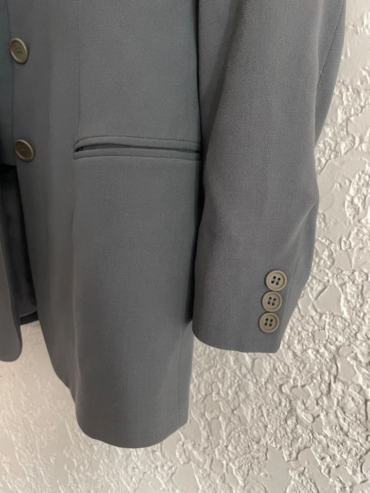 🔥 GIORGIO ARMANI® Rare 90s Drapey Iconic Skirt Suit "PEWTER GREIGE" 44 S XS - Image 4 of 4