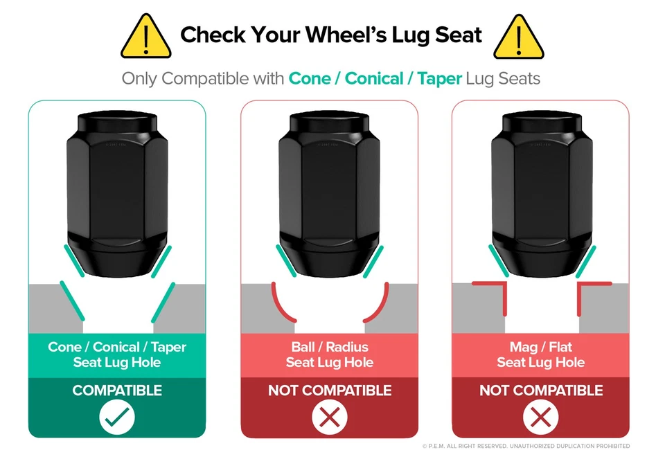 (24) Tuercas de bellota negras abultadas 1/2"x20 roscas - para Dodge Viper Dakota Durango Foto 4 de 4