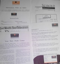 Infosel 1989 Presse-Set Infodex Multi-Media-Datenbank F&uuml;r Journalisten