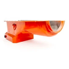 RACING POWER CO-PACKAGED 65-95 BBC Steel Drag Race Oil Pan Orange- R9729