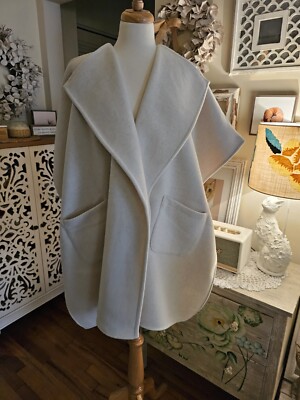 LOFT Oversized Wool Blend Wrap in Oat Melange Size M/L SOLD OUT! NWT $109