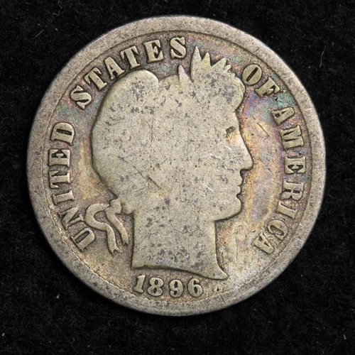 1896 Silver Barber Dime GOOD FREE SHIPPING