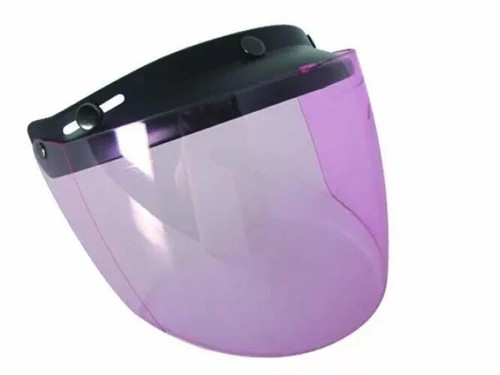 3 Snap Flip Up Open Face Visor Shield Lens For Retro Motorcycle Helmet Universal - Foto 3 di 7