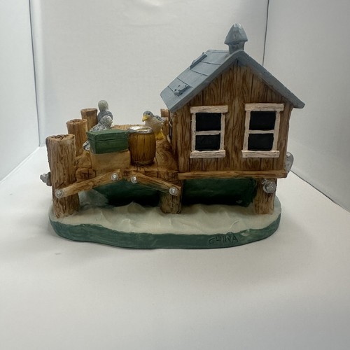 Nautical Dock Scene Figurine with Seagulls and Bait Shack Coastal Decor - Picture 3 of 10