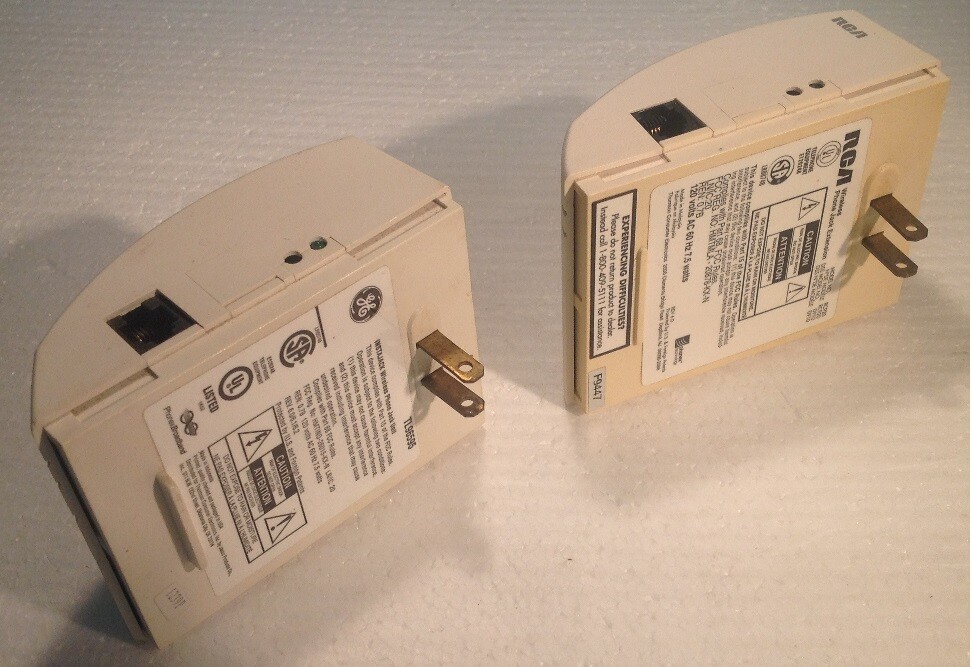Lot of 2) GE INSTAJACK Wireless Phone Jack+RCA Wireless Phone Jack