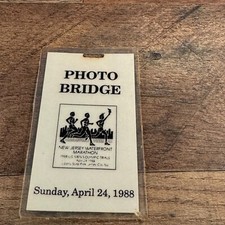 New Jersey Waterfront Marathon 1988 Men's Olympic Trials Press Pass Photo Bridge