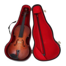 1 Set Violin Ornament Violin with Stand Model Decorative Violin Ornaments Toy