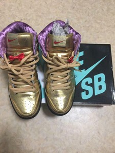 nike sb dunk high qs gold