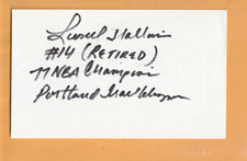 Lionel Hollins Portland Trail Blazers AUTO Signed 3x5 card Arizona State