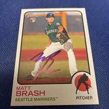 2022 Topps Heritage Baseball #547 Matt Brash Rookie RC Signed autograph auto