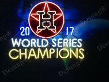 Houston Astros 2017 World Series Champions 24"x20" Neon Sign Lamp Light