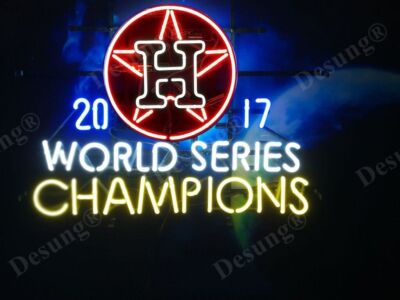 Houston Astros 2017 World Series Champions 24''x20'' Neon Sign Lamp Light