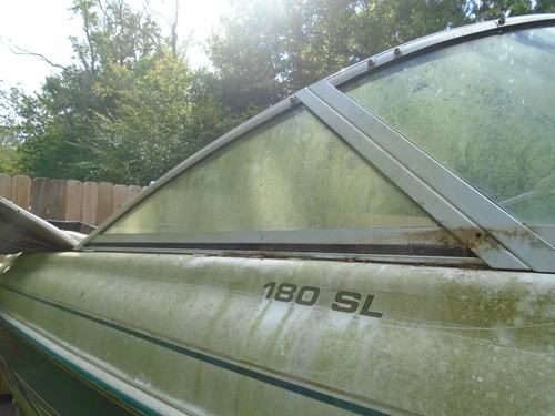 Sunbird 180 SL Boat Starboard Side Piece Windshield, THIS SINGLE PIECE ONLY - Foto 1 di 3