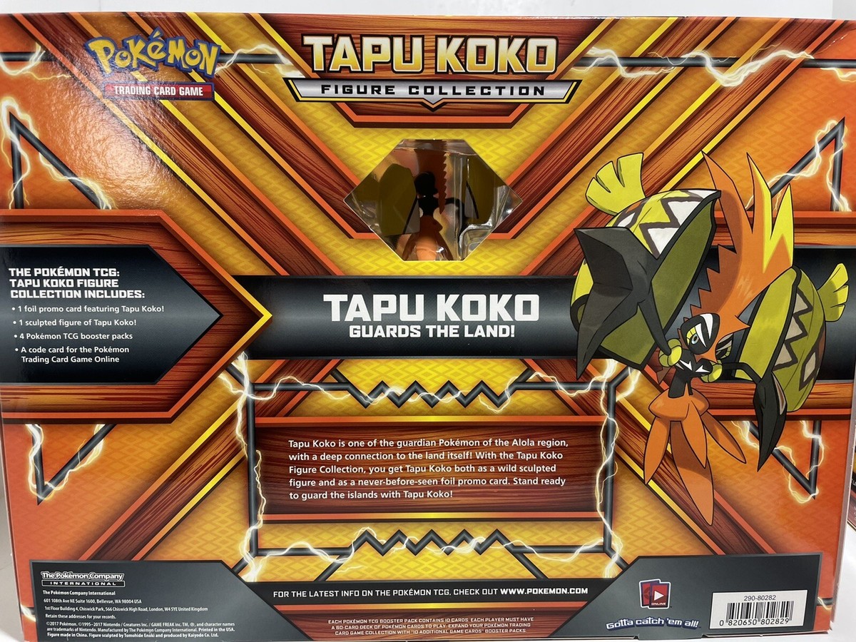 tapu Pokemon Tapu Koko Figure Collection 4 Booster Packs, Promo