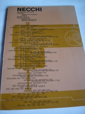 NECCHI Industrienähmaschinen Sortiment Katalog 1976